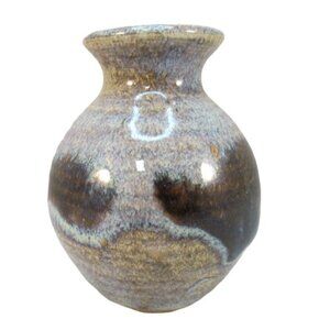 Ceramic Glazed Miniature Multicolored Bud Vase